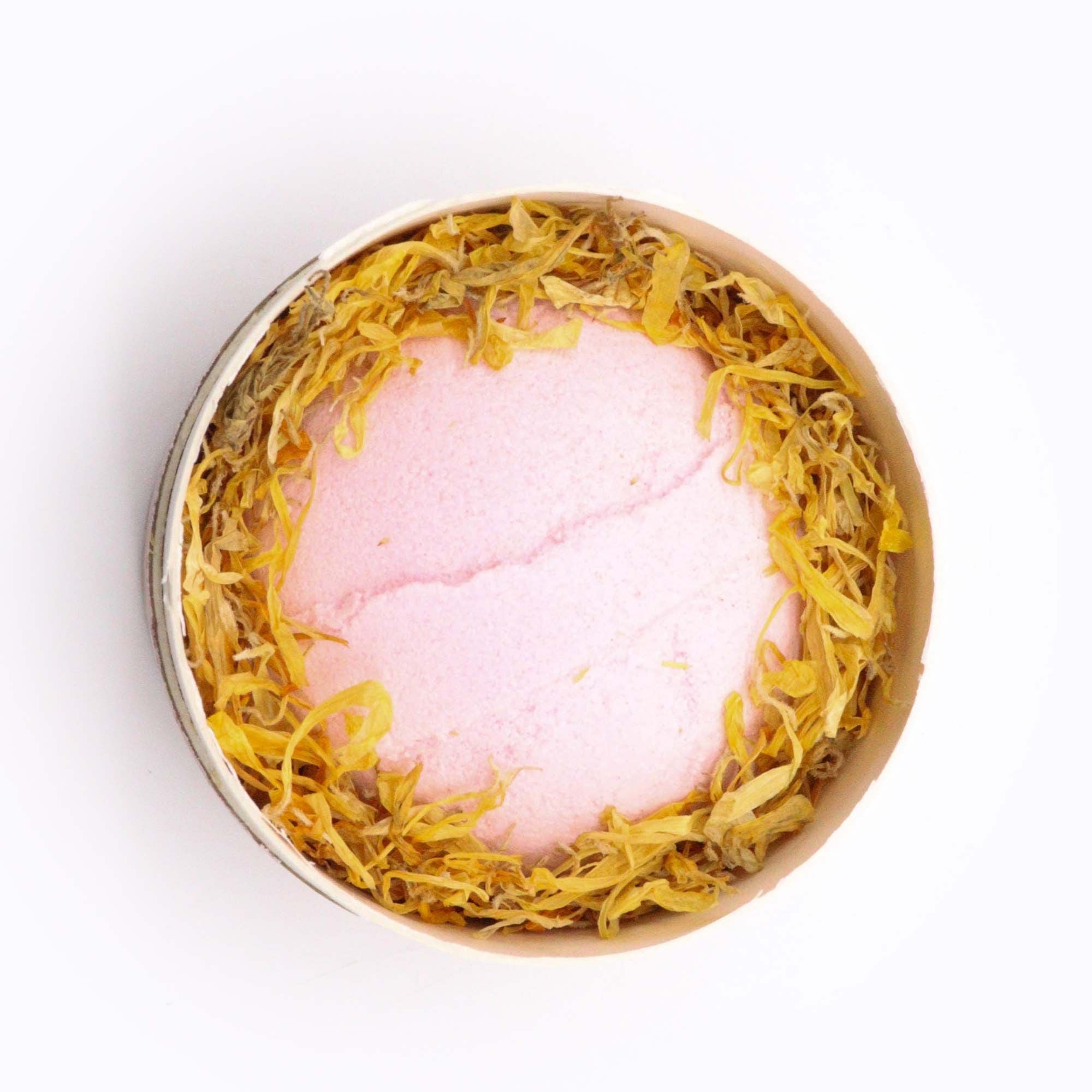 Blooming Pink Bliss - Bath bomb, sea salt & flower petals set