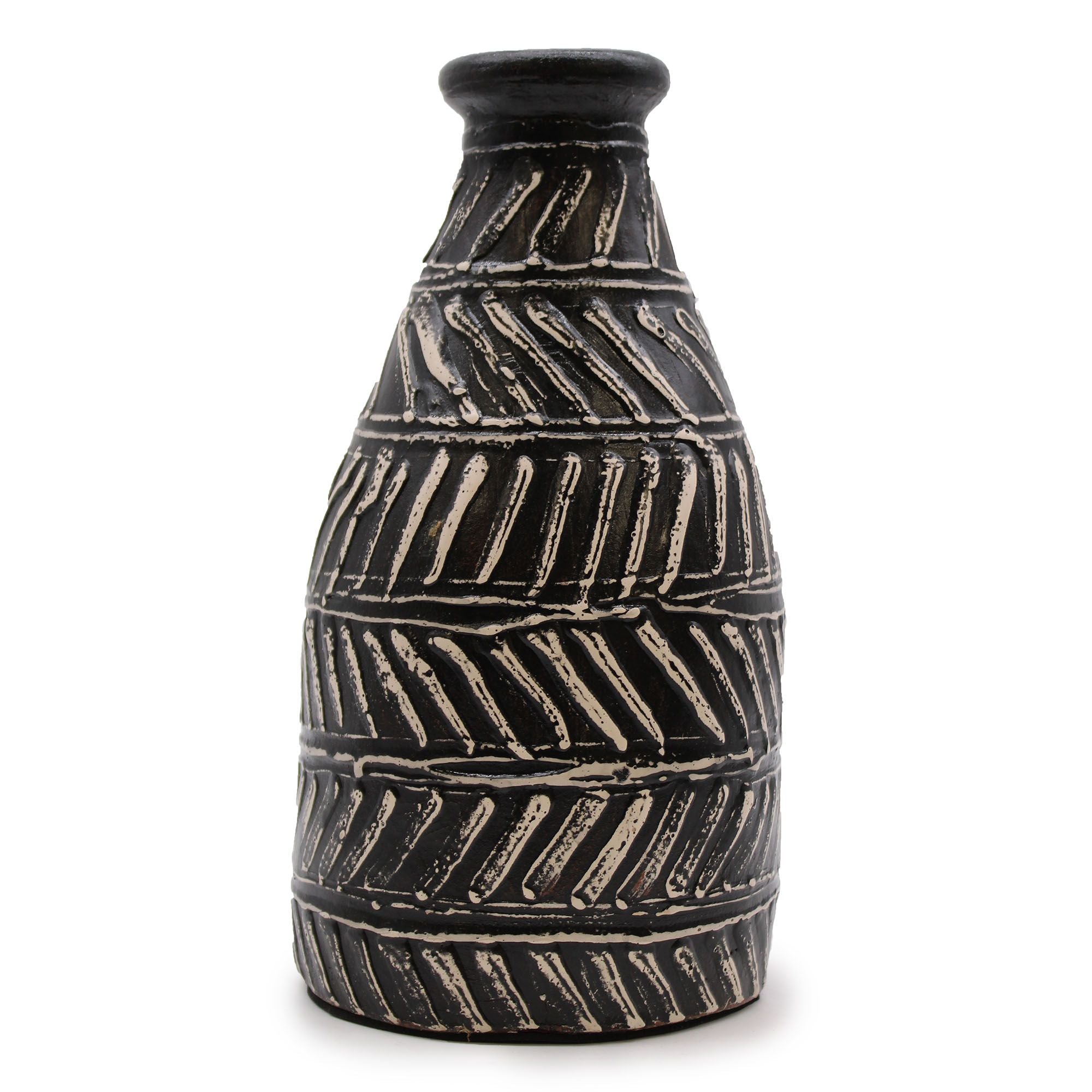 Greek Taper Vase - Chocolate - handmade