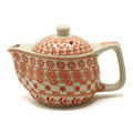 Small Herbal Teapot in Amber - 350ml Ceramic with Strainer