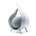 Natural Coconut Lamp - Whitewash Wrapover - Handcrafted & Eco