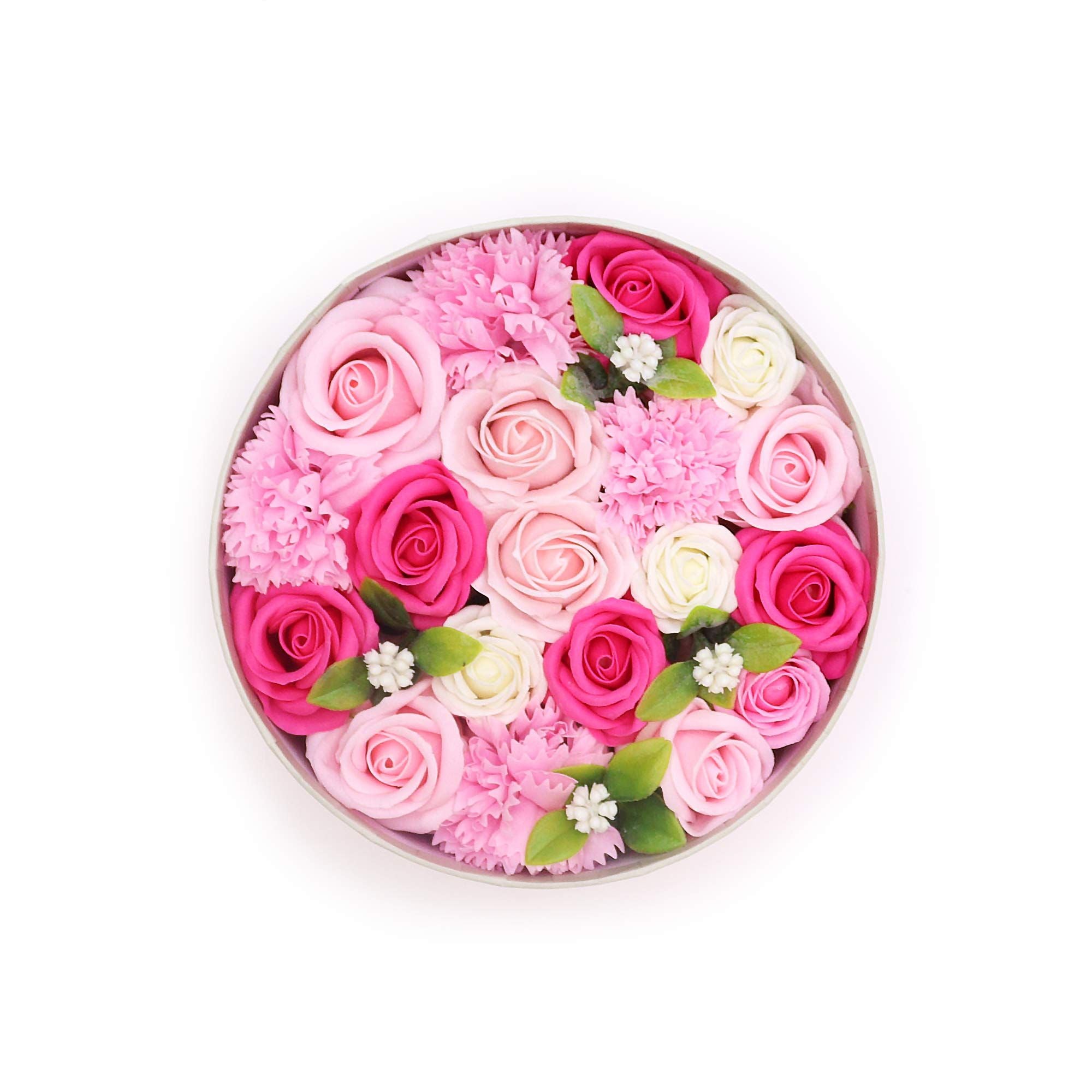 Round Box - Baby Blessings - Pinks - Soap Flower Gift Round Box