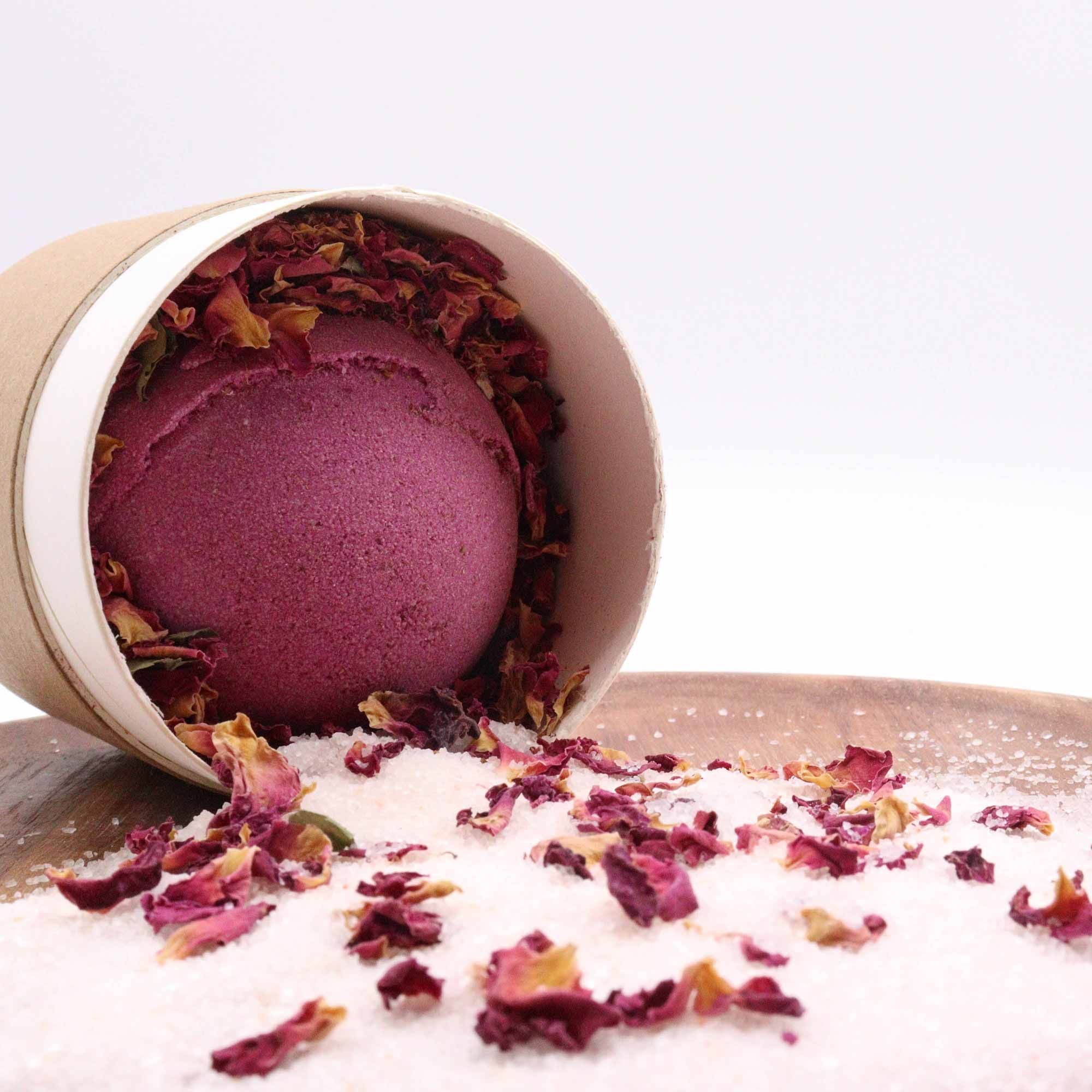 Cupid's Self Care - Bath bomb, sea salt & flower petals set