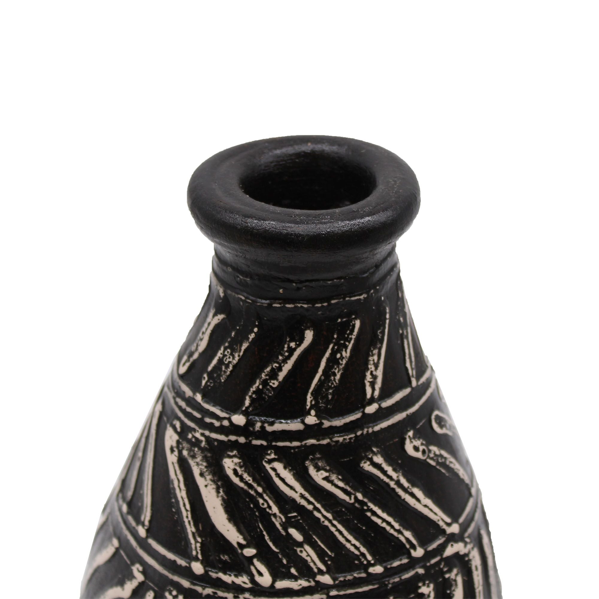 Greek Taper Vase - Chocolate - handmade