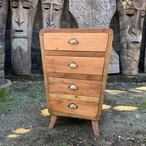 4 Drawer Storage Chest | Recycled Teak Wood – Handcrafted in Bali
