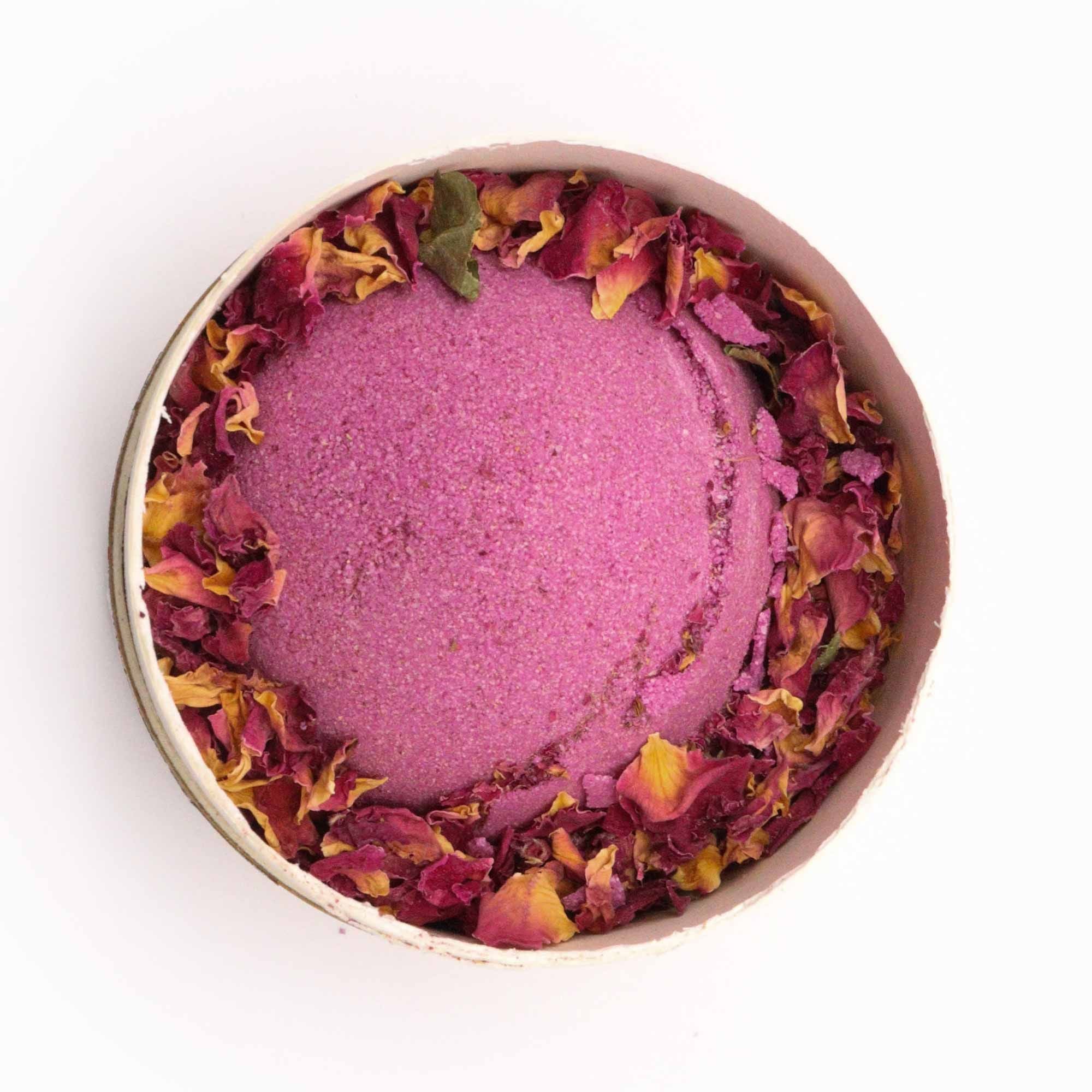 Cupid's Self Care - Bath bomb, sea salt & flower petals set