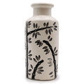 Bamboo Motif Straight Vase - Natural - handmade