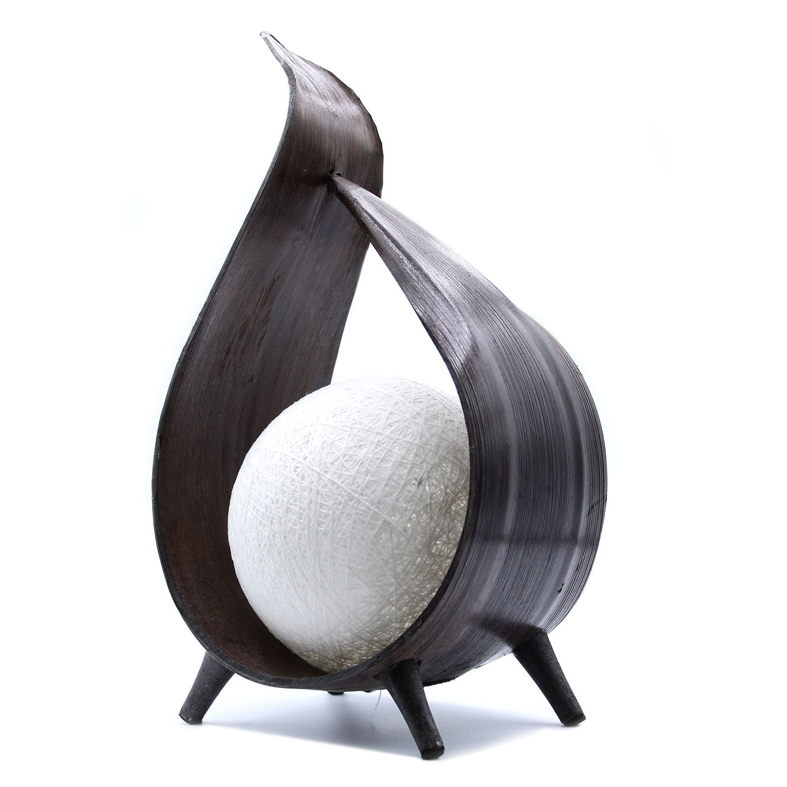 Natural Coconut Lamp - Chocolate Wrapover Twist - Handcrafted & Eco