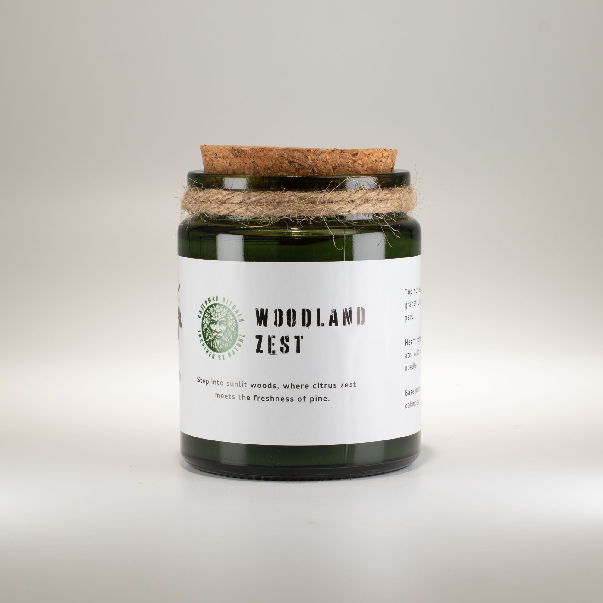Greenman Woodwick Soy Candle - Woodland Zest