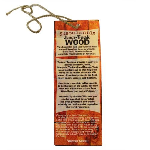 Teak Chopping Board - 30cm - Hand-Carved Java Teak Chopping Board