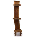 Natural Teak Log Shelve Display 3 Shelves - 100cm high