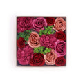 Square Box - Vintage Roses - Soap Flower Gift Round Box