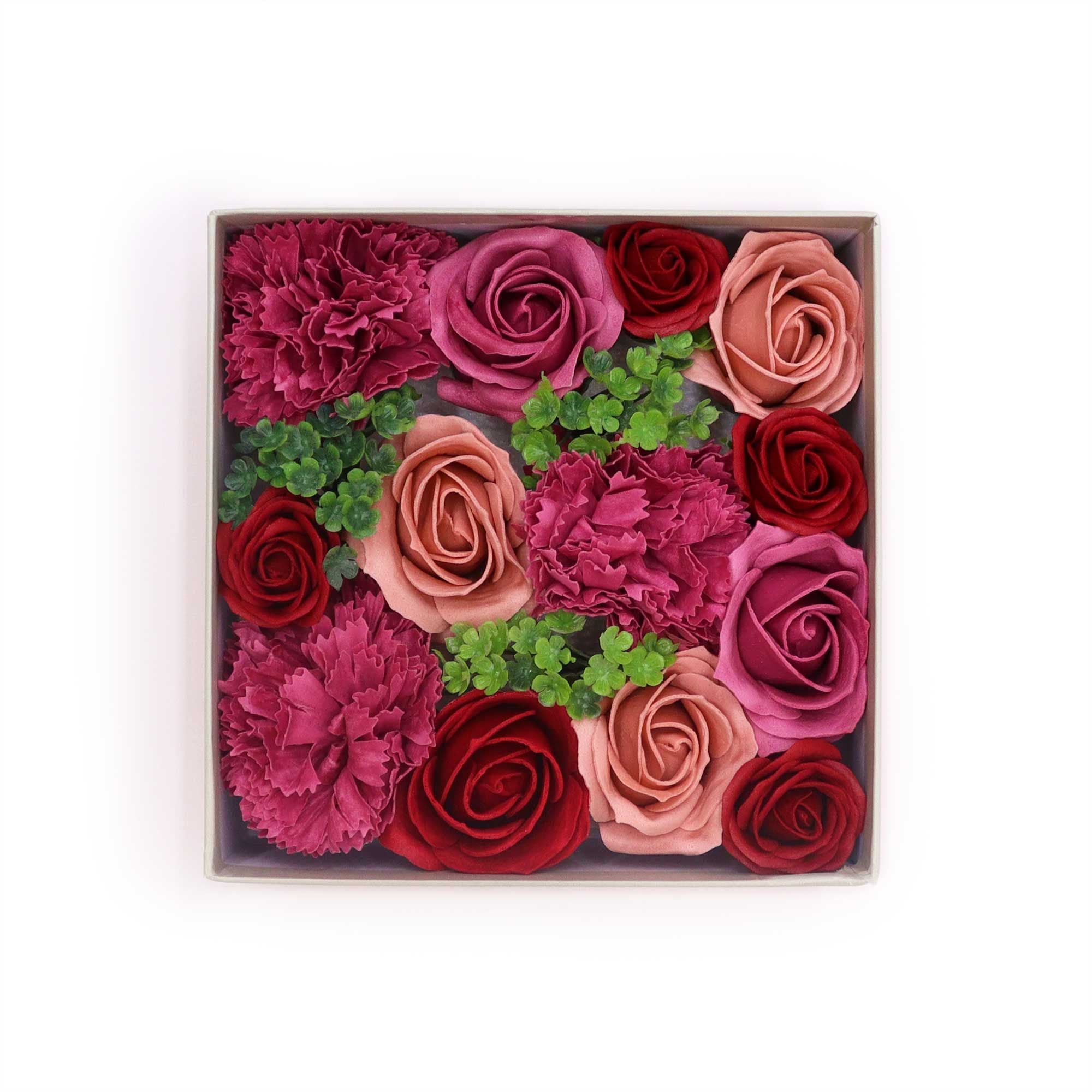 Square Box - Vintage Roses - Soap Flower Gift Round Box