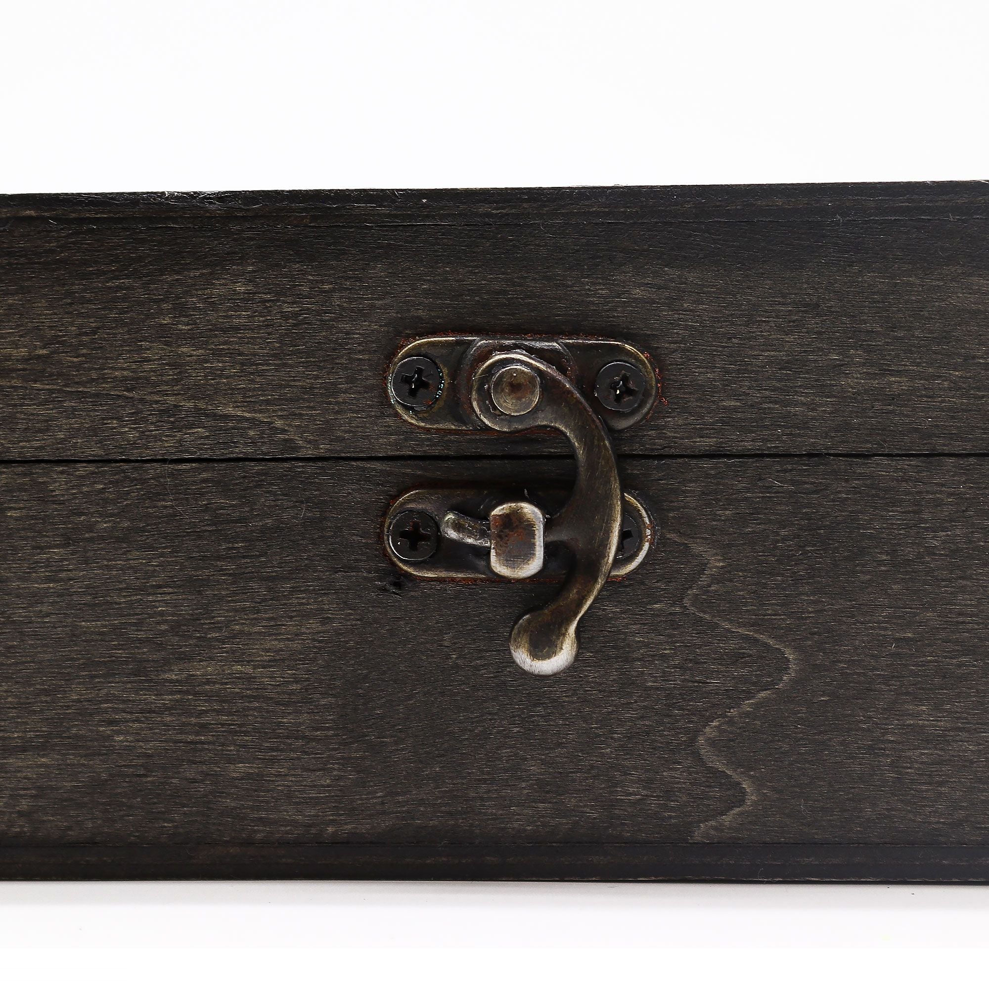 Tea / Gift / Hamper Box - Grey - Vintage Style Wooden Storage Box
