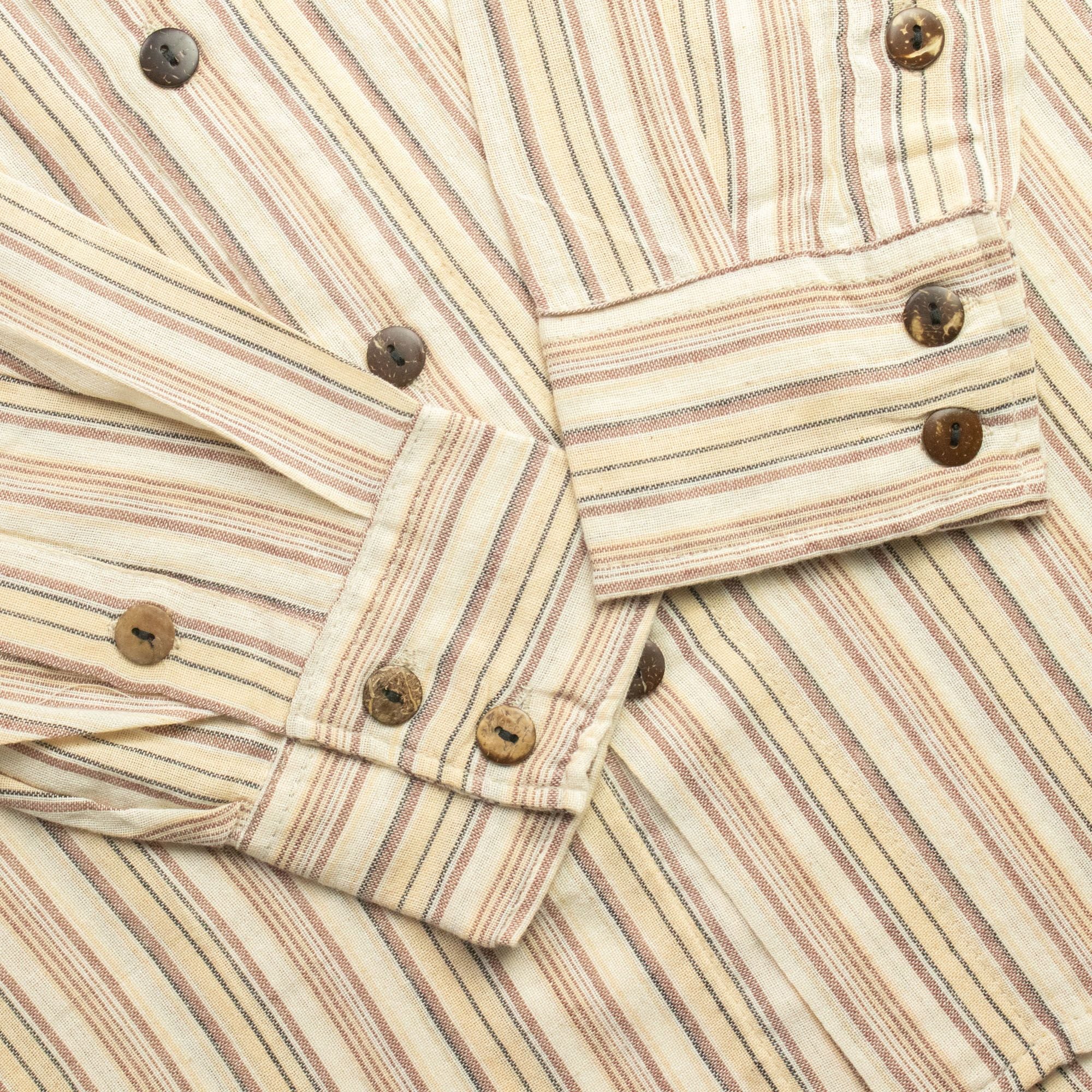 Nomad Sari Grandad Shirt in Brown Beige