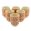 Amber Herbal Tea Cups – Warm Ceramic Tea Cups (Set of 6)