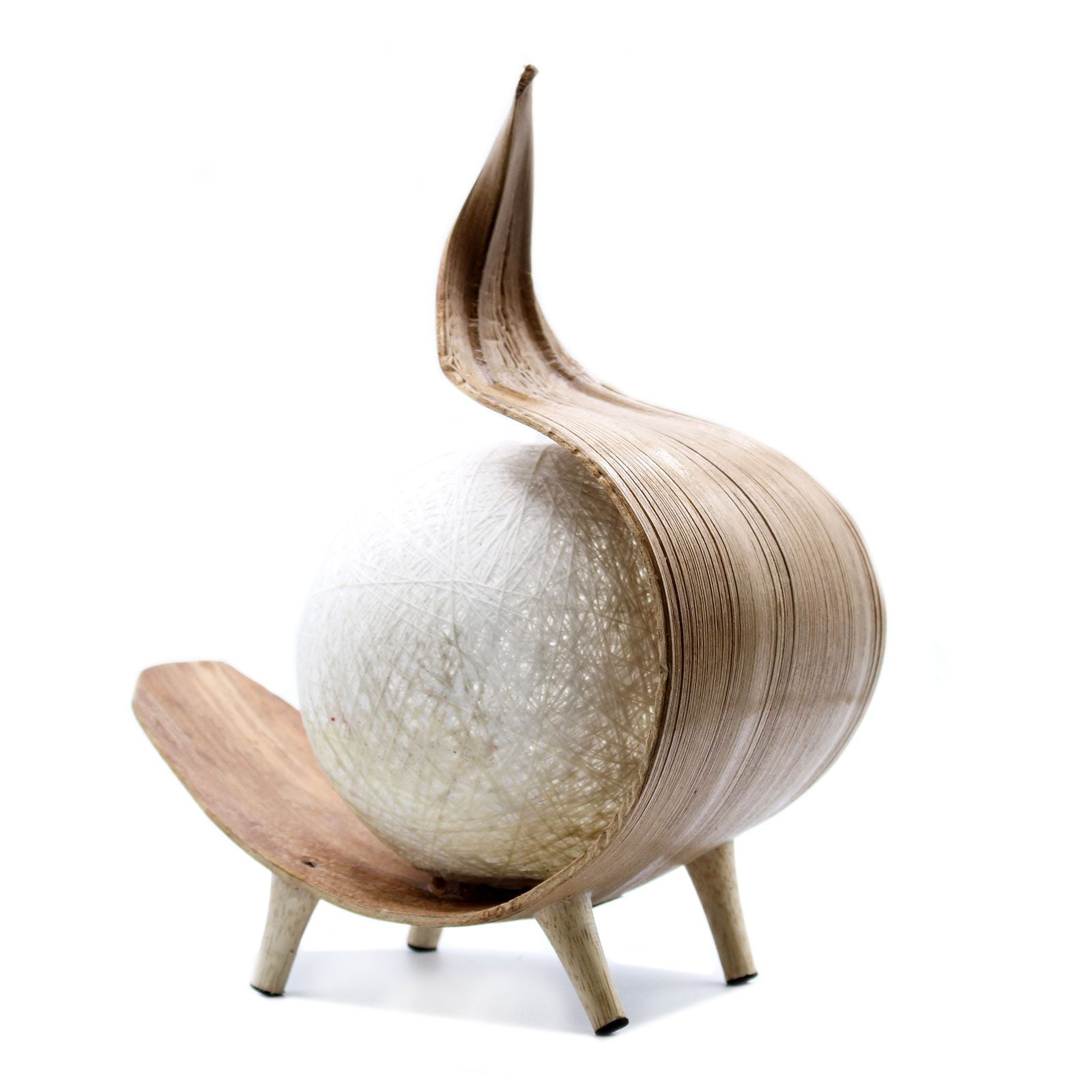 Natural Coconut Lamp - Chocolate Twist - Handcrafted & Eco