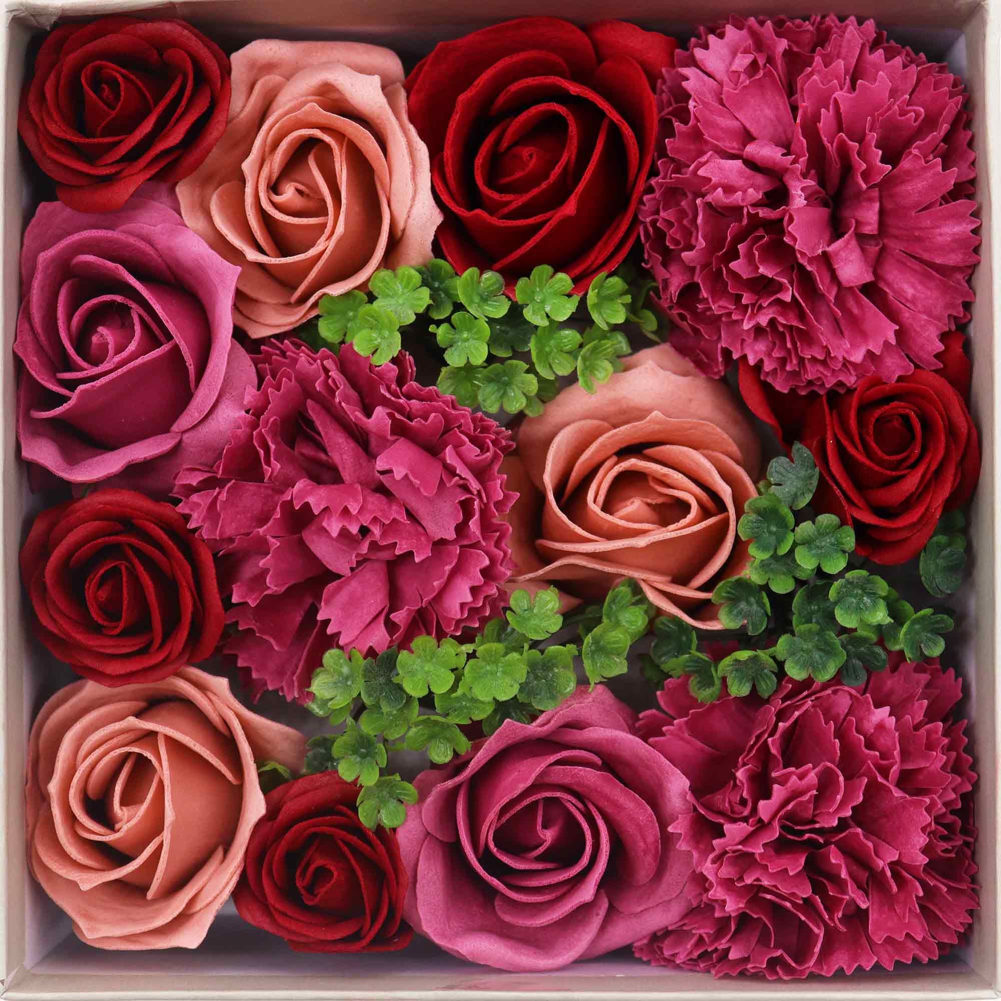 Square Box - Vintage Roses - Soap Flower Gift Round Box
