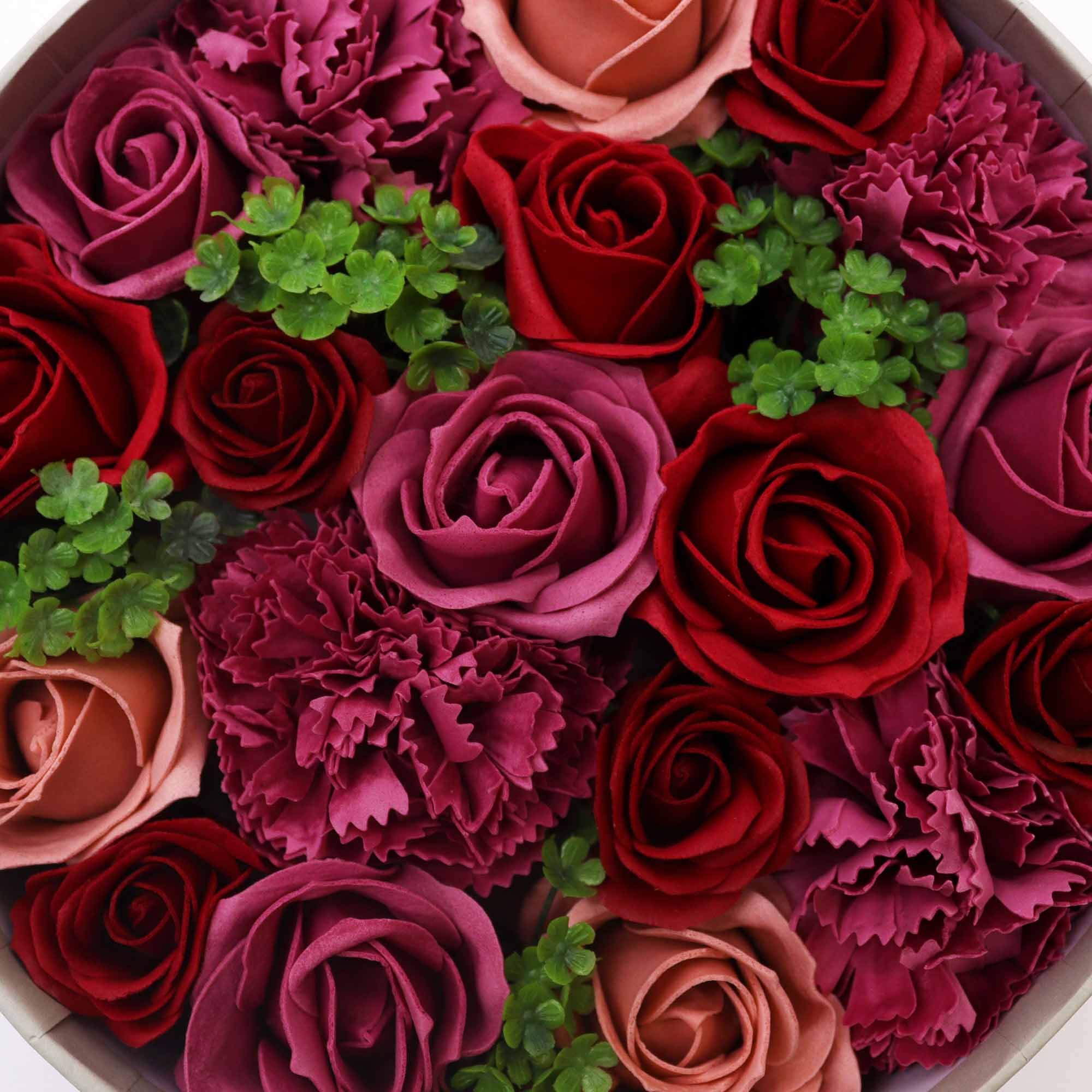 Round Box - Vintage Roses - handcrafted Soap Flower Gift Round Box