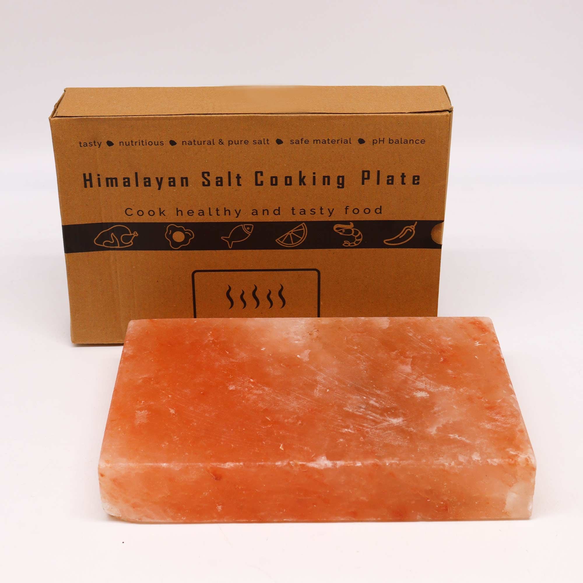 Rectangular Himalayan Salt Cooking Plate – 30x20x5cm Versatile Grilling & Serving Block