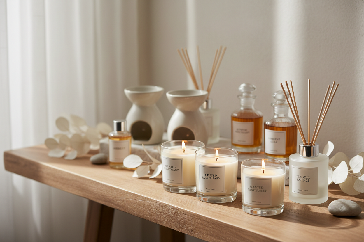 candle collection- diffusers, home fragrance, oil burners, etc