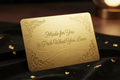 generate image of gift cards- make it gold colour with writting in the midle Made for You to Pick What You Love