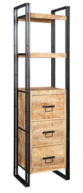 Cosmo Industrial Slim Bookcase