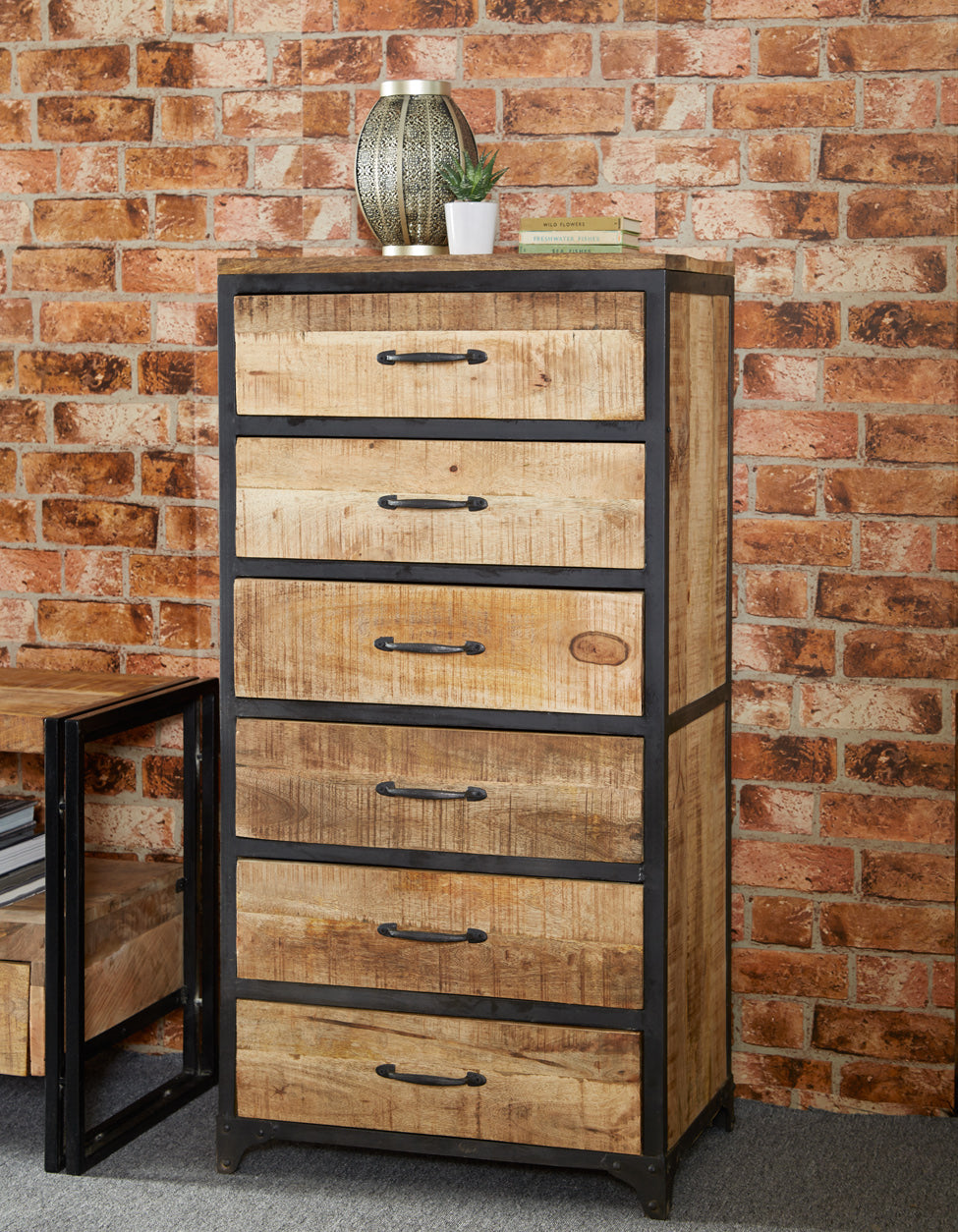 Cosmo Industrial Tall Chest 