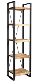 Cosmo Industrial Slim Open Bookcase