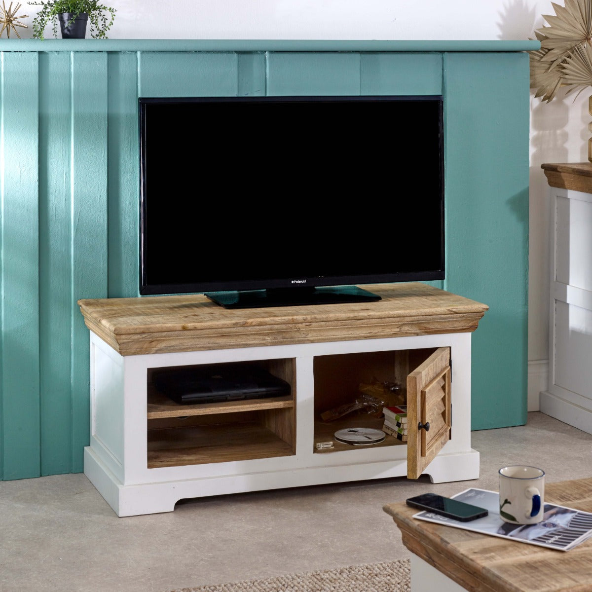 Alfie Wood Tv Cabinet/Bench/Shoe Rack Upto 43" 
