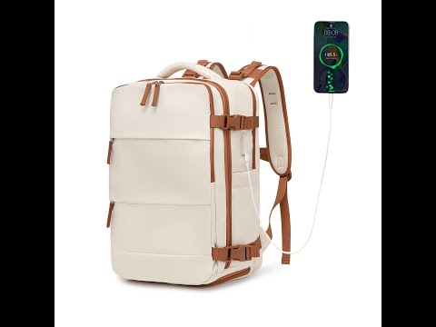 Kono Multi - Functional Breathable Travel Backpack With USB Charging Port And Separate Shoe Compartment - Grey