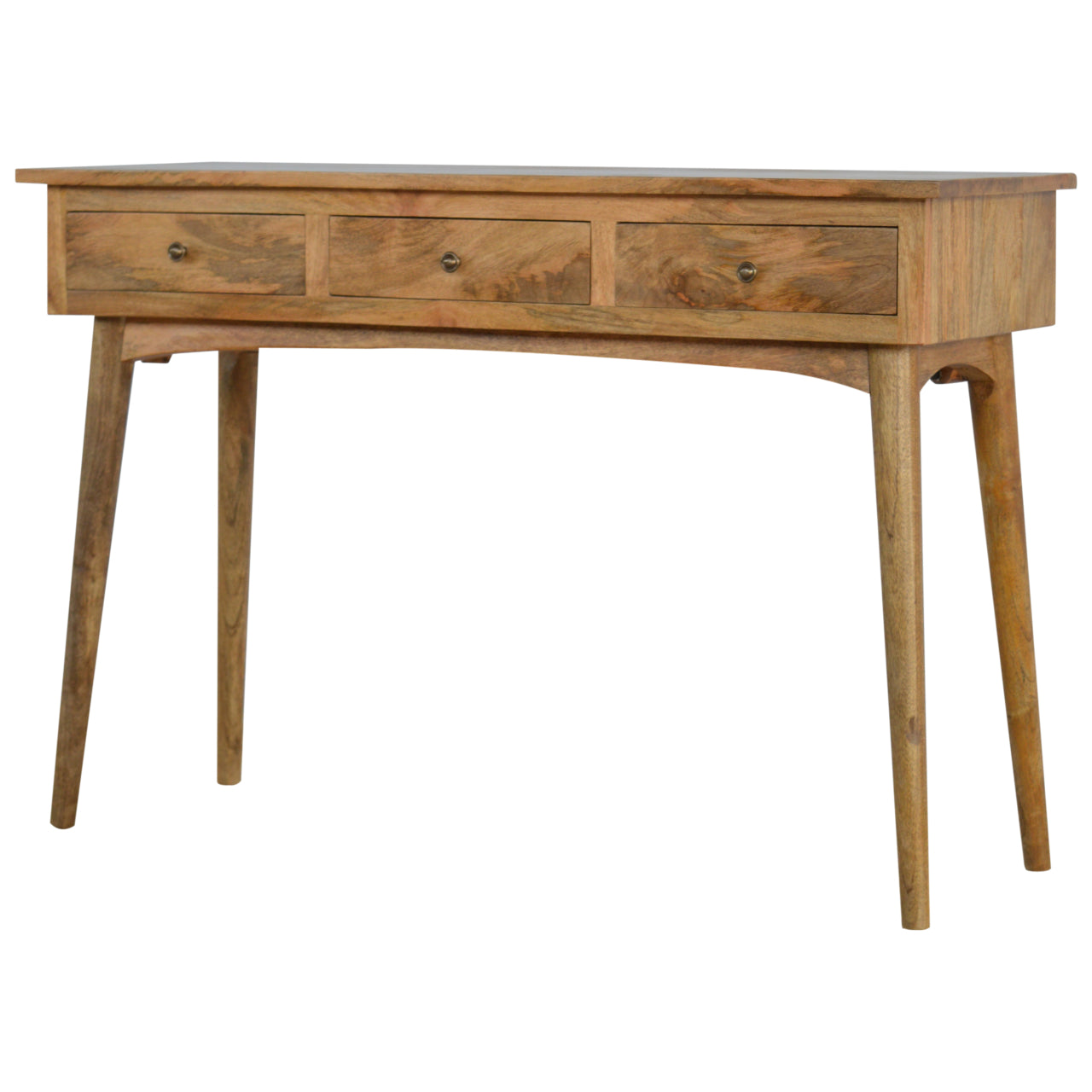 Elegant Console Table with 3 Drawers, Handmade Solid Wood, Storage