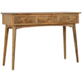 Elegant Console Table with 3 Drawers, Handmade Solid Wood, Storage