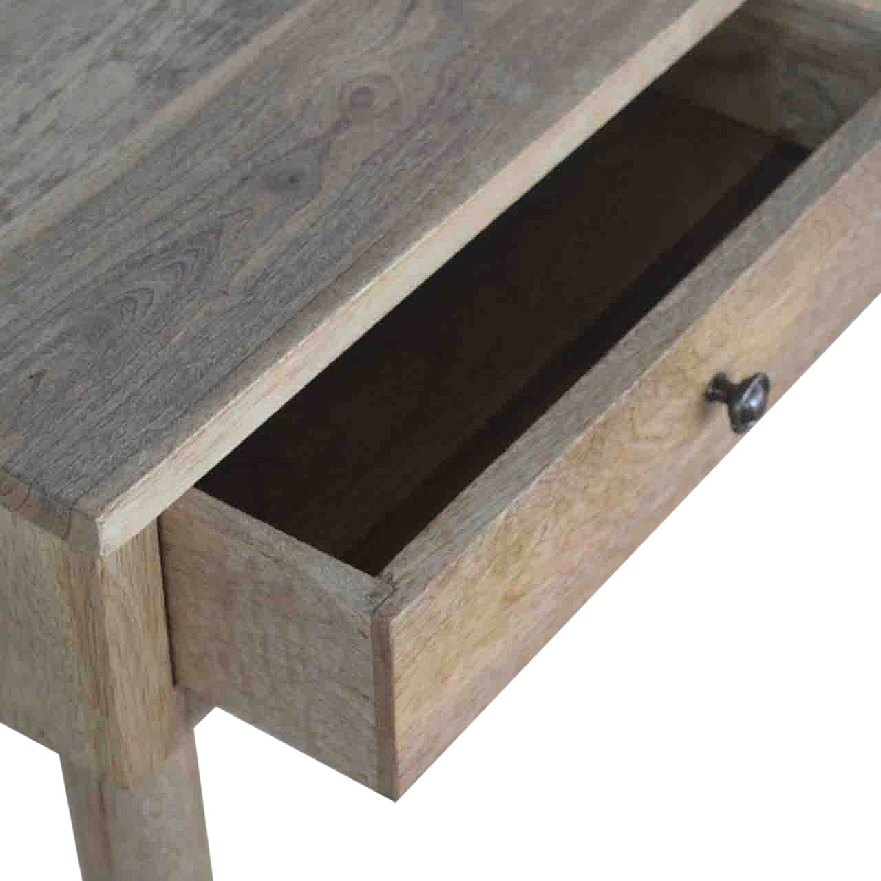 Hallway Console Table with 2 Drawers, Handmade Solid Wood, Narrow Storage Design