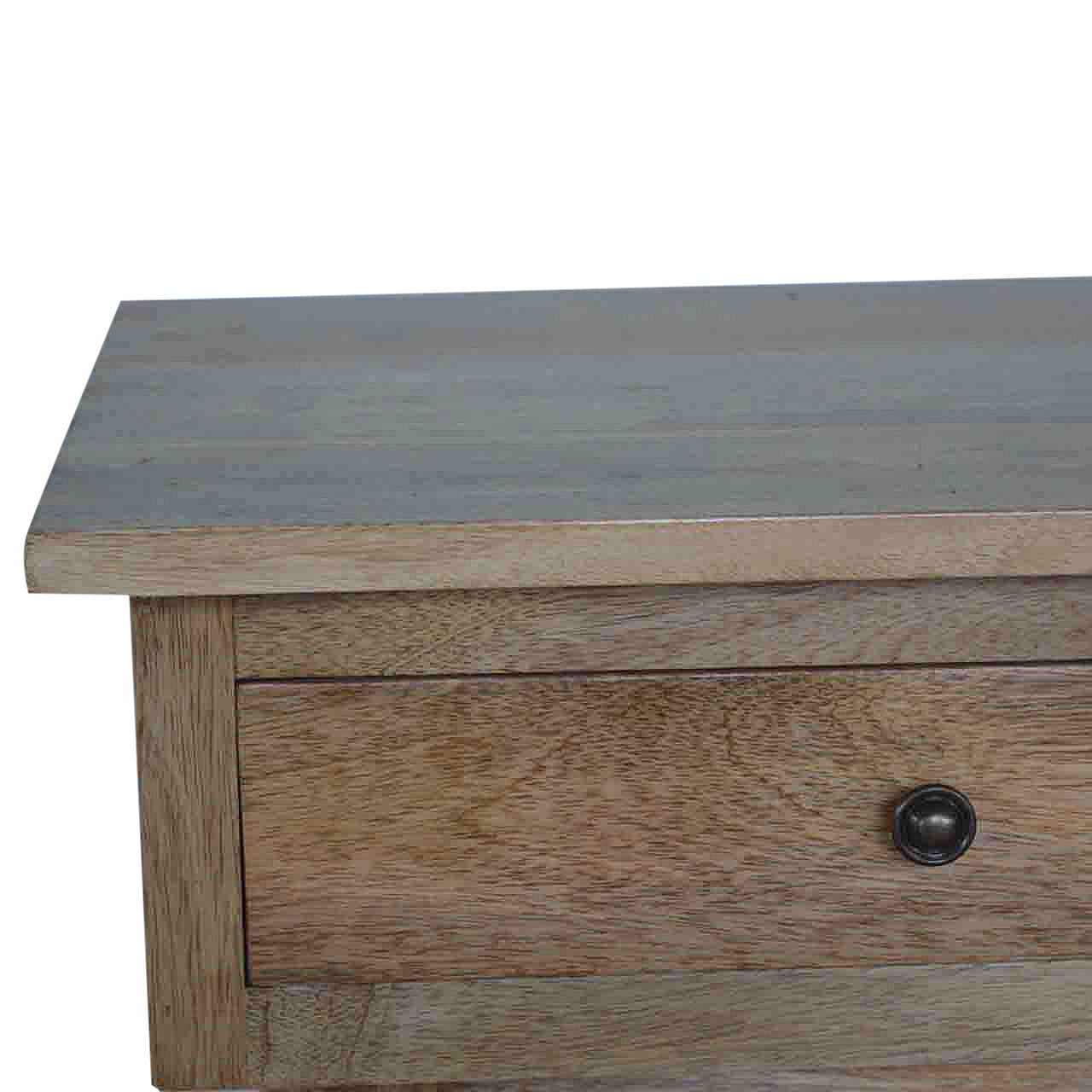 Hallway Console Table with 2 Drawers, Handmade Solid Wood, Narrow Storage Design