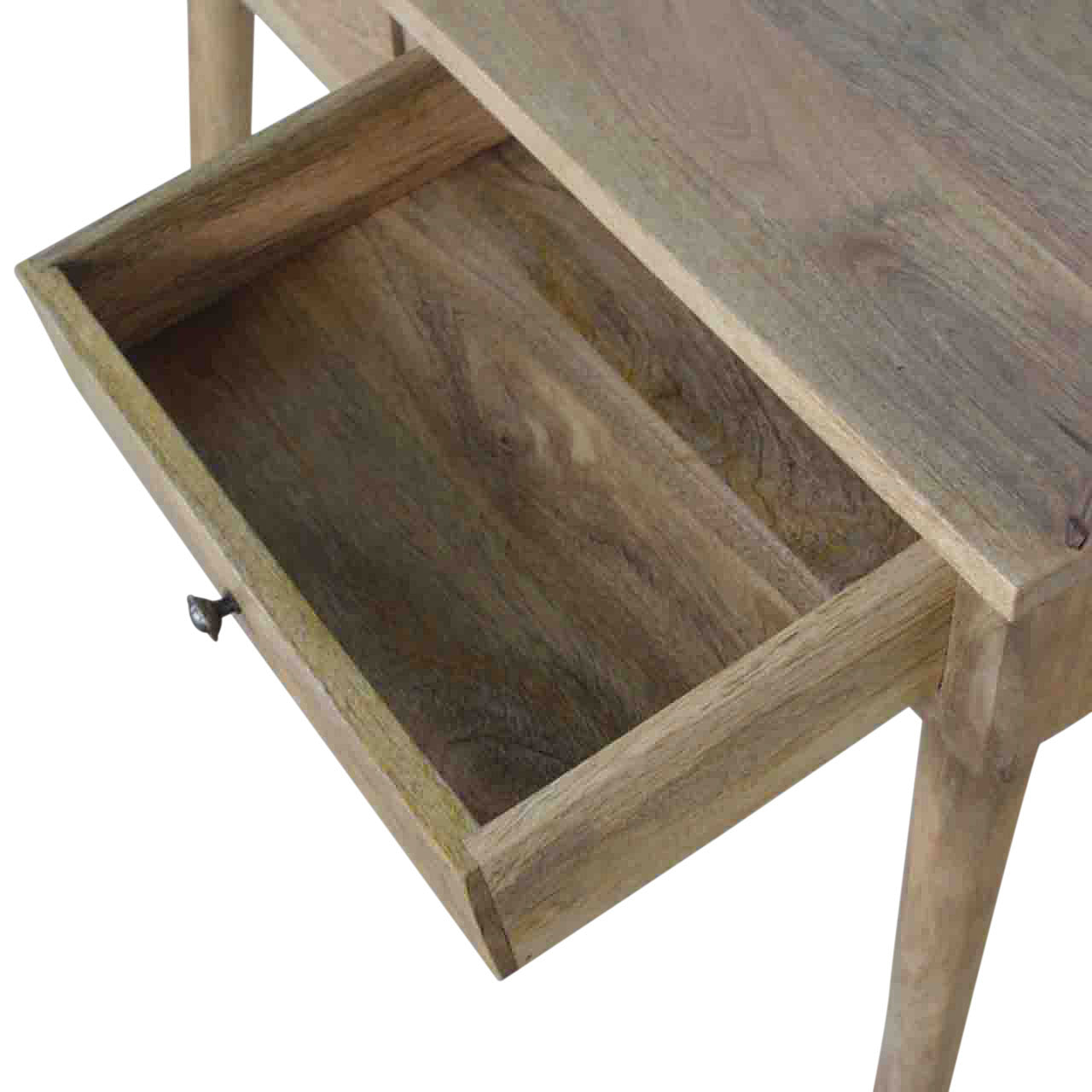 Hallway Console Table with 2 Drawers, Handmade Solid Wood, Narrow Storage Design