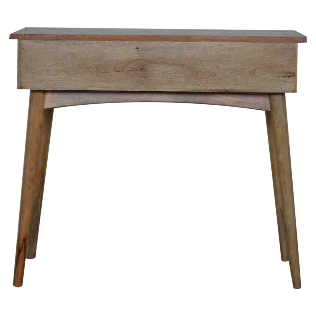 Hallway Console Table with 2 Drawers, Handmade Solid Wood, Narrow Storage Design