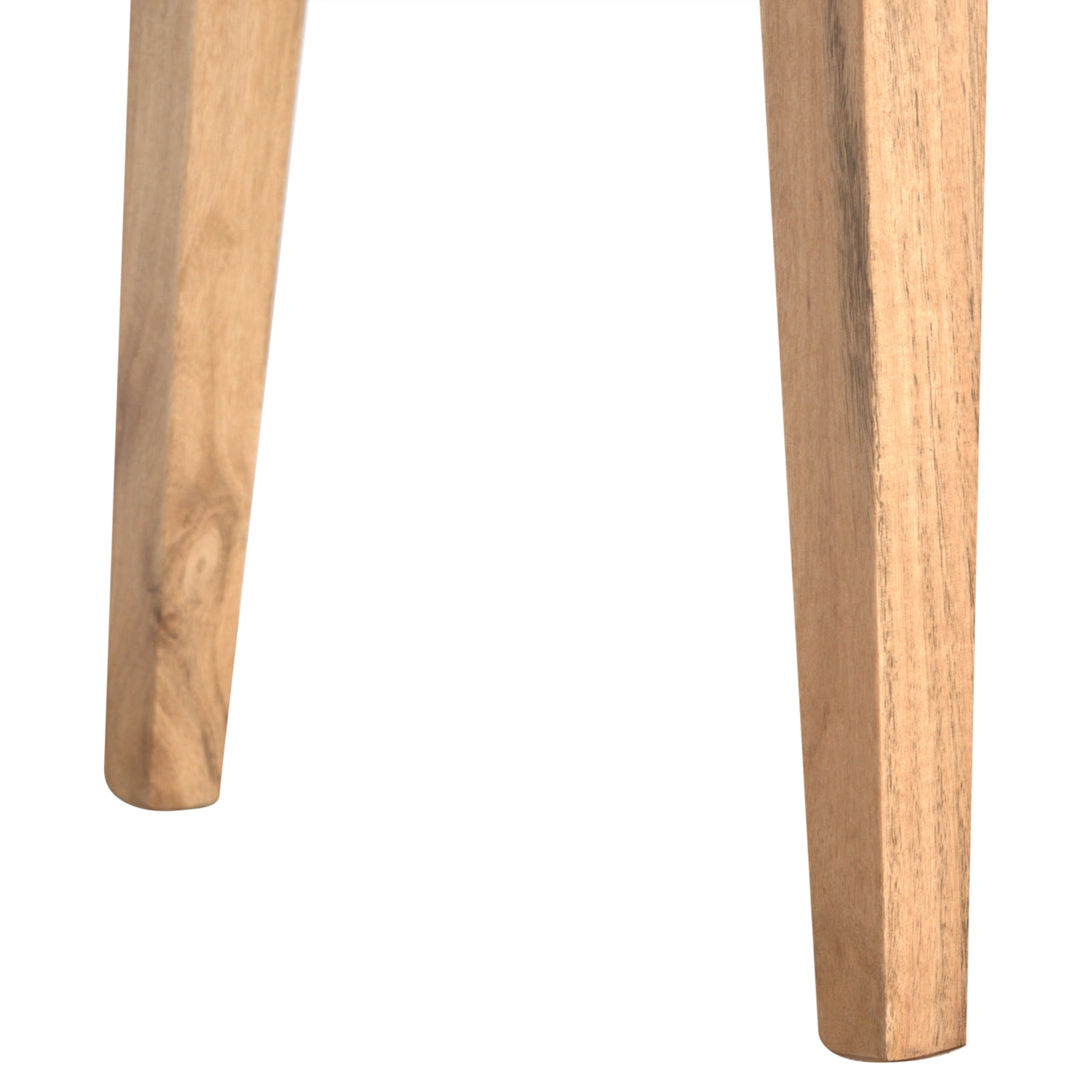 2 Drawer and Open Shelf Writing Desk with Shell Handles, Solid Wood Office Table