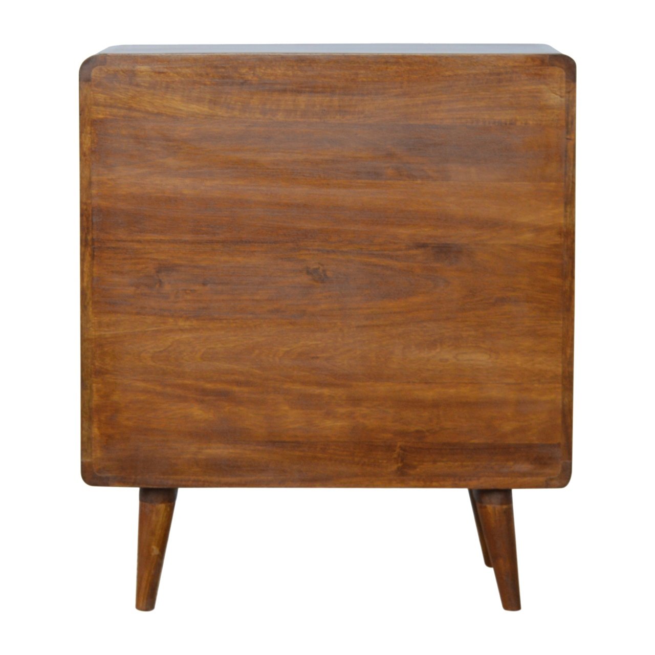 Curved Chestnut Chest - Solid Wood - 3 Drawers, Classci Design, Nordic Legs