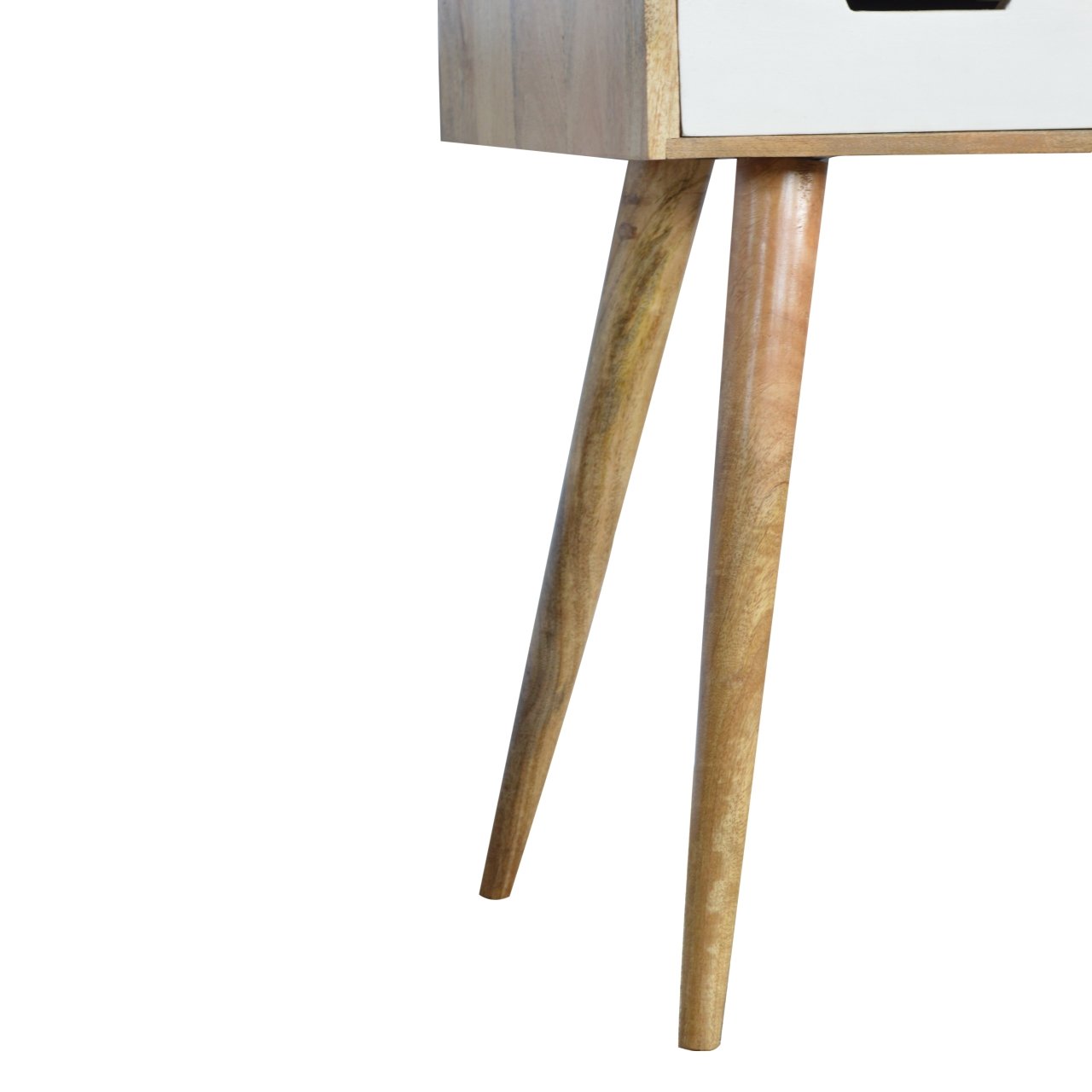 2 Drawer Pink Gradient Dressing Table with Mirror, Handmade Solid Wood, Hand-Painted Vanity