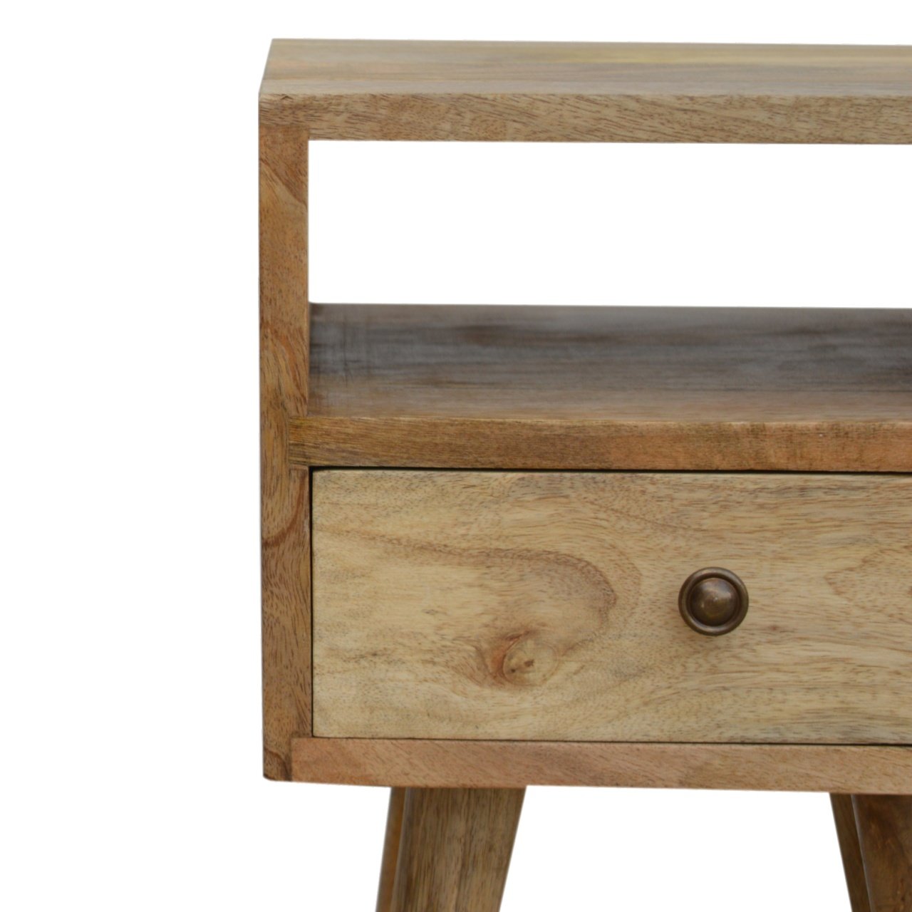 Handmade Compact Bedside with Drawer and Shelf - Handmade Solid Wood Furniture.