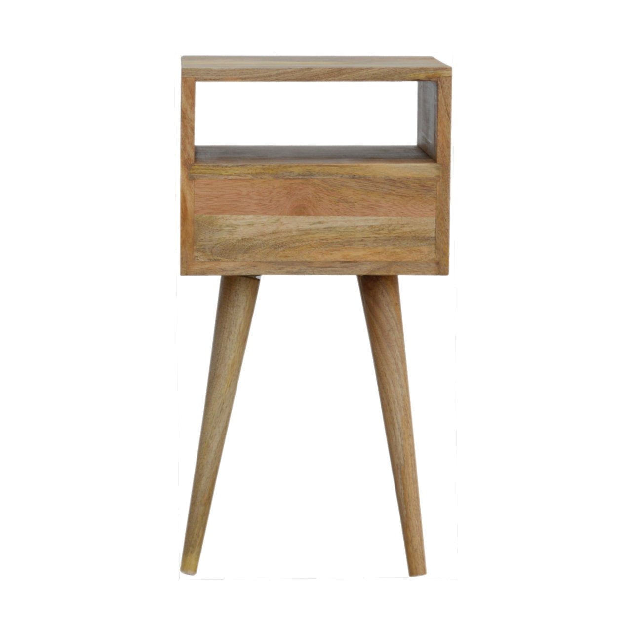 Handmade Compact Bedside with Drawer and Shelf - Handmade Solid Wood Furniture.