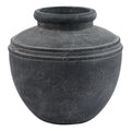 Amalfi Grey Water Pot - Handcrafted Mediterranean Ceramic Vase 31cm