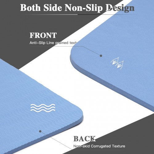 Kono TPE Non - slip Classic Yoga Mat - Blue