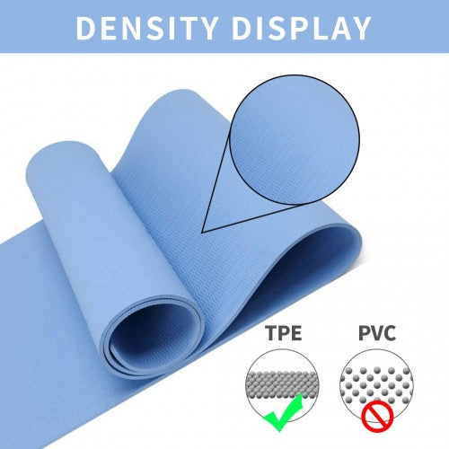 Kono TPE Non - slip Classic Yoga Mat - Blue