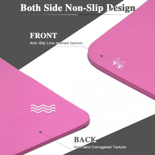 Kono TPE Non - slip Classic Yoga Mat - Plum