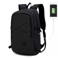 Kono Business Laptop Backpack with USB Charging Port - Black